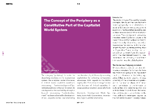 The Concept of the Periphery as a Constitutive Part of the Capitalist World System