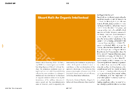 Stuart Hall: An Organic Intellectual