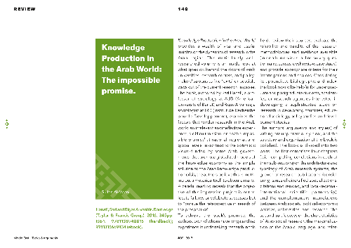 Knowledge Production in the Arab World: The impossible Promise.