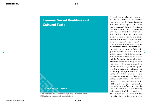 Trauma: Social Realities and Cultural Texts