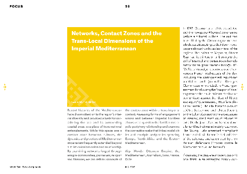 Networks, Contact Zones and the Trans-Local Dimensions of the Imperial Mediterranean
