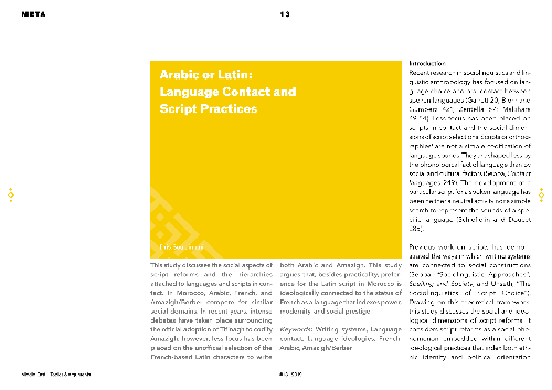 Arabic or Latin: Language Contact and Script Practices