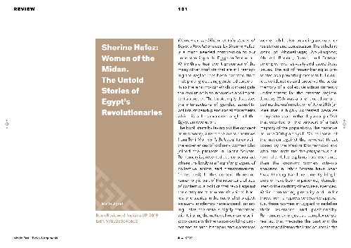 Sherine Hafez: "Women of the Midan. The Untold Stories of Egypt's Revolutionaries"