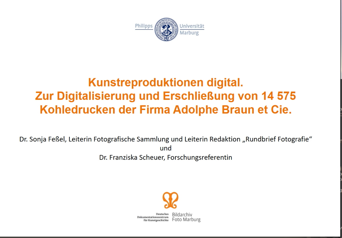 Kunstreproduktionen digital. Zur Digitalisierung und Erschließung von 14 575 Kohledrucken der Firma Adolphe Braun et Cie.