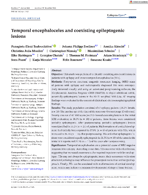 Temporal encephaloceles and coexisting epileptogenic lesions