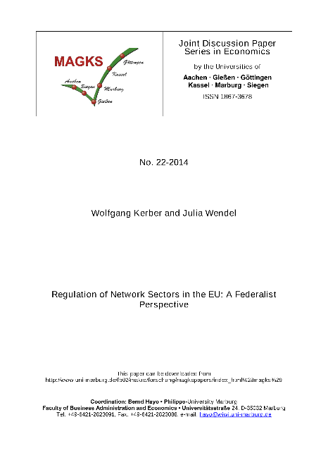 Regulation of Network Sectors in the EU: A Federalist Perspective