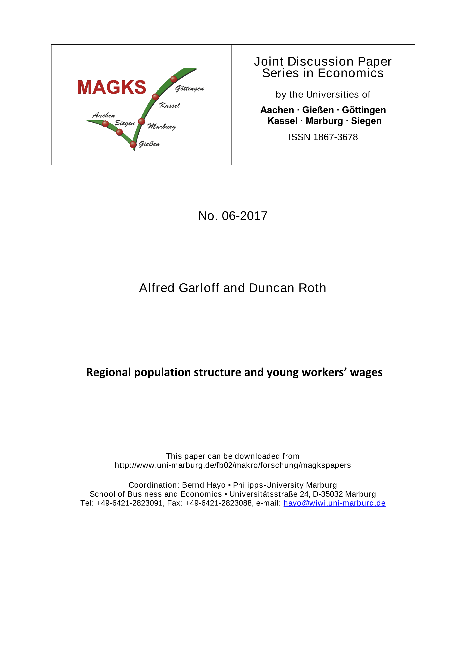 Regional population structure and young workers’ wages