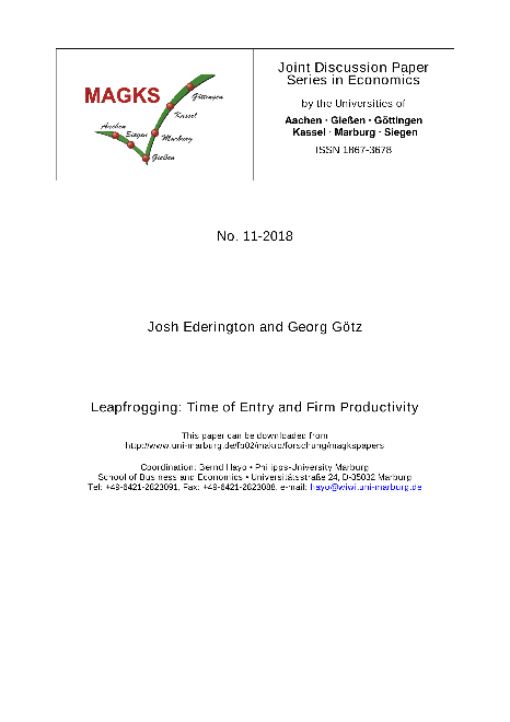 Leapfrogging: Time of Entry and Firm Productivity