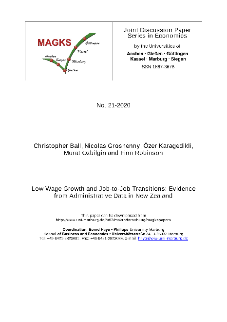 Low Wage Growth and Job-to-Job Transitions: Evidence from Administrative Data in New Zealand