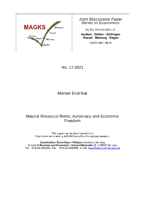 Natural Resource Rents, Autocracy and Economic Freedom